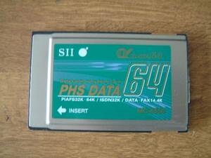 送料最安 000円：通信カード　SII PHS DATA64 MC-6550 　 カードのみ