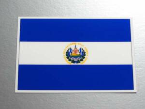 1■_エルサルバドル国旗ステッカー Sサイズ 5x7.5cm 1枚即買■El Salvador Flag decal 即買 耐水シール NA