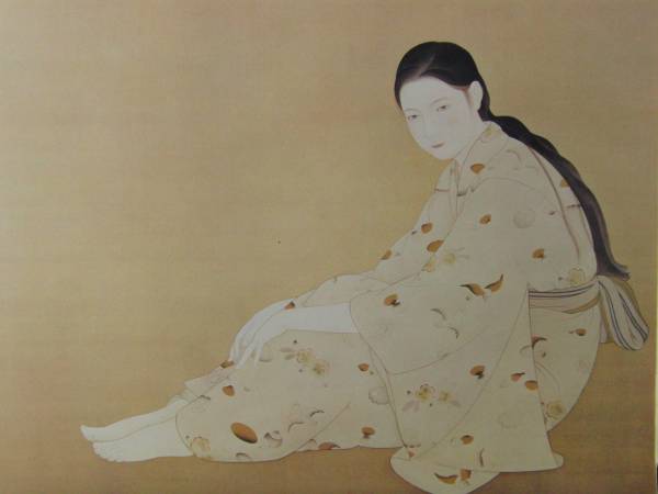 Kikuchi Chigetsu, Fille, Maître, Portrait d'une belle femme, Livre d'art de luxe grand format, Encadrement de haute qualité, Peinture, Peinture à l'huile, Portraits