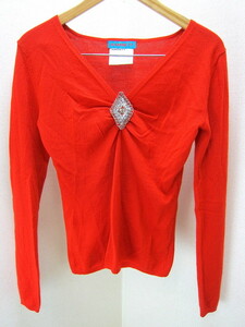 # Hamnett /HAMNET* брошь есть красный красный вязаный свитер M#C