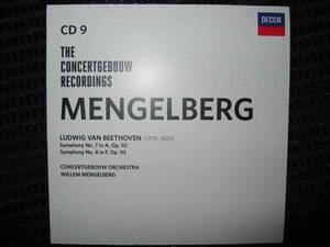ベートーヴェン：交響曲第7番，第8番　メンゲルベルク