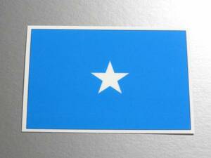 1■_ソマリア国旗ステッカー Sサイズ 5x7.5cm 1枚即買■Somalia Flag sticker アフリカ 耐水シール AF
