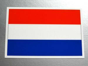 1■_オランダ国旗ステッカー Sサイズ 5x7.5cm 1枚即買■Netherlands Flag 即買 耐水 ヨーロッパ シール 海外旅行 スーツケースなどに☆ EU