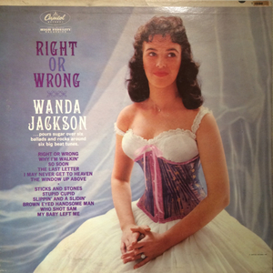 US Orig WANDA JACKSON LP RIGHT OR WRONG ロカビリー