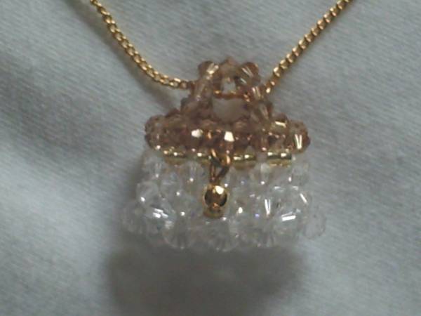 ★Handmade handmade crystal glass bag pendant new★, handmade, Accessories (for women), necklace, pendant, choker