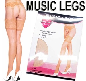 A09)MusicLegs garter stockings ML7831 beige sia- tights bar less k Dan sa- wedding party lady's bread -stroke 