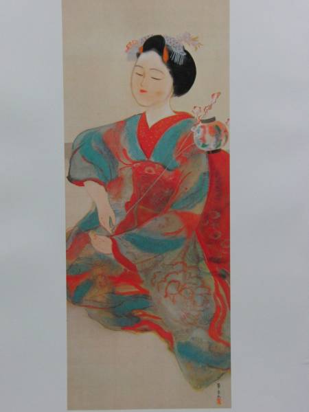 複製/無落款/観音図/工芸/村上華岳？/布袋屋掛軸HI-893 - メルカリ