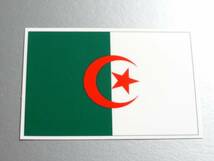 1■_アルジェリア国旗ステッカー Sサイズ 5x7.5cm 1枚即買■Algeria Flag sticker Africa アフリカ 屋外耐候耐水シール AF_画像1