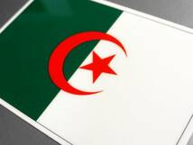 1■_アルジェリア国旗ステッカー Sサイズ 5x7.5cm 1枚即買■Algeria Flag sticker Africa アフリカ 屋外耐候耐水シール AF_画像2