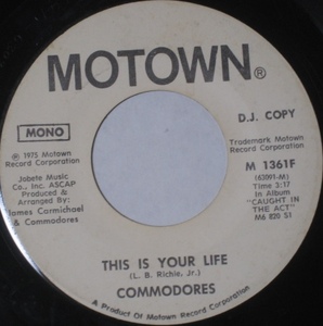 Commodores - This Is Your Life - Motown ■ funk soul 45 試聴