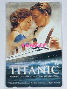 ◆TITANIC タイタニック レオナルド・ディカプリオ＆ケイト・ウィンスレット テレカ A◆'97年