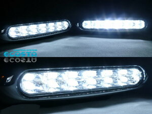 ECOSTA LED デイライト 白 ( ホワイト ) 固定ステー付属 12V 汎用品 F07 F10 E60 E39 E63 E64 F01 E65 E38 F31 E84 E83